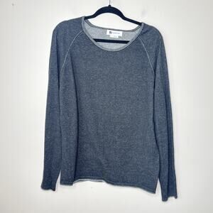 Standard Issue Men's Large Graphite Gray Crewneck Fleece Sweater Contrast Trim